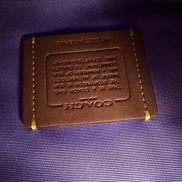 Coach Rowan Bucket Bag Shoulder/Crossbody In Leather & Canvas Iris CBH06 NWT - Picture 9 of 12